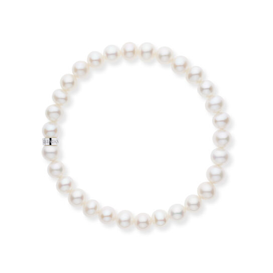 6-6.5 mm Freshwater Pearl Elastic Bracelet image number 0